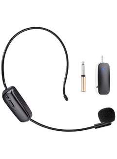 Buy Wireless Microphone Headset, UHF Wireless Mic Headset and Handheld 2 in 1, 165 ft Range for Voice Amplifier, Stage Speakers ,Teacher, Fitness Instructor in UAE