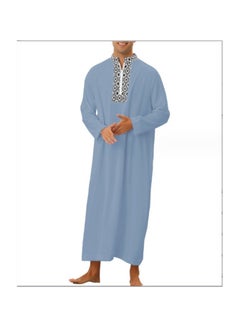 Buy New Men's Loose Robe Pocket Zipper Shirt in Saudi Arabia