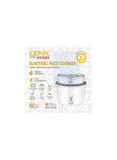 Buy DENX Smart Electric Rice Cooker | Rice Steamer 1.8L 700W DX2003 in Saudi Arabia