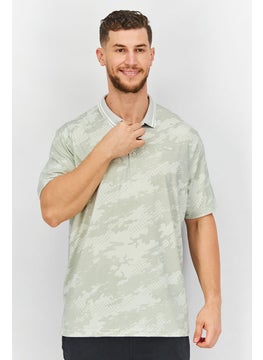 اشتري Men Sportswear Fit Camouflage Polo Shirt, Light Grey في الامارات