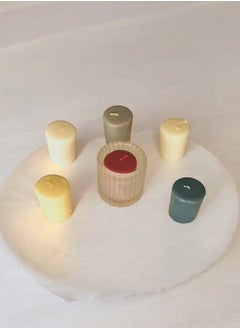 Buy Set of 6 Scented Candles With Glass Holder in Egypt