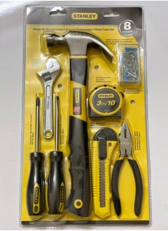 Buy 8 Pcs Combination Hammer, crews cutter and wire cutter with inch tape tools kit in UAE