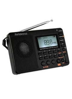 Buy Retekess V-115 FM/AM/SW Radio Multiband Radio Receiver REC Recorder Bass Sound MP3 Player Speakers with Sleep Timer Black in Saudi Arabia