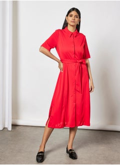 Buy Belted Shirt Dress in UAE