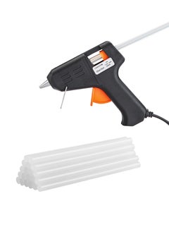 Buy Black Glue Gun - 10W with 32 Piece Glue Sticks 7.4x200mm - Mini Hot Glue Gun for Crafts, DIY, and Home Repairs, Fast Heating, Soft Trigger, BS Plug, Ideal for Cardboard, Fabric, and Plastic in Saudi Arabia