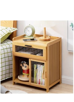 اشتري Bedside Table Nightstand Table Bedside Cabinet with Drawers Wood Simple Modern Mini Storage Side Table End Table Small Space Corner Table Storage Cabinet في الامارات