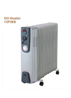 اشتري Oil Electric Heater, 3 Heat Setting 13 Fins, Portable Space Heater With Universal Wheels, Adjustable Thermostat, Overheat &Tip-Over Protection RE-778 في السعودية