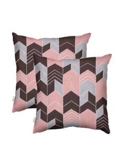 Buy 2 Piece Embroidered Cushion Cover 45X45 cm without Filler Multicolor in Saudi Arabia