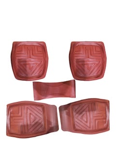 اشتري Car floor mat set, 5 pieces, Egyptian, vegetal color, basin mat في مصر