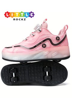 اشتري Double Wheel LED Flash Light Fashion Shiny Sneaker Skate Heelys Shoes With Lightning Sole في الامارات