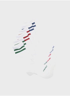 اشتري 3 Pack Striped Crew Socks في السعودية