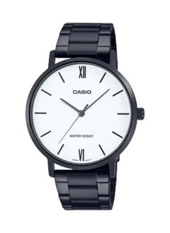 Buy Analog Round Waterproof Wrist Watch With Stainless Steel MTP-VT01B-7BUDF in UAE