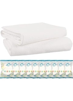 اشتري Disposable Compressed Bath Towels,10 PACK 100% Natural Cotton Compressed Towel Tablets في الامارات