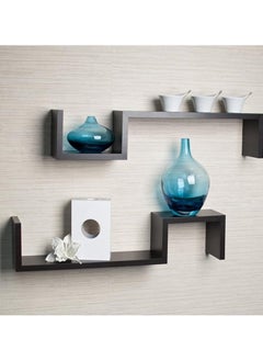 اشتري 2pcs Set Wall Mounted Floating Shelves White 58.3x12x9.8cm في الامارات