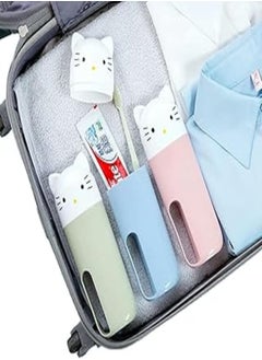 Buy Kitty Shape Toothbrush and Paste Case - Random Color in Egypt