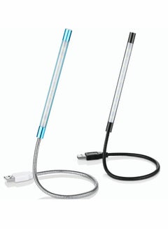 Buy USB LED Light USB Light for Laptop Keyboard Light Gooseneck Light Computer Light Flexible Stick Dimmable LED Lamp Touch Switch for Reading Book 2 PCS  (Black, Blue) in UAE