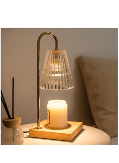 اشتري Candle Warmer Lamp Electric Candle Warmer Dimmable Vintage Wax Melting Warmer Scented Wax Strip 2 Bulb Jar Candle Gift for Mom Bedroom Home Decor (candles not included) في السعودية