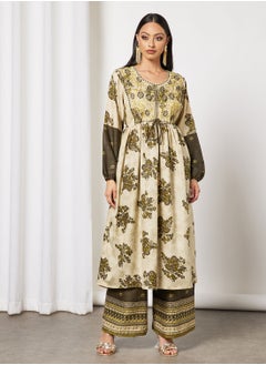 Buy 2-Piece Jalabiya And Pants Set With Matching Sheila in Saudi Arabia