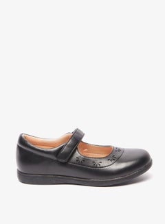 Buy Girls Cutwork Detail Mary Jane Shoes with Hook and Loop Closure in UAE