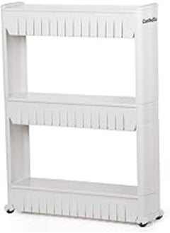 اشتري Organizer for kitchen 3 tier kitchen rack shelf for kitchen and bathroom 3 layers racks plastic white في مصر