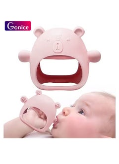 Buy Baby Little Bear Silicone Baby Mitten Teething Chew Toy for Babies 3-6 Months 6-12 Months, Anti-Drop Teether Glove BPA-Free for Girls and Boys Sucking Biting Needs Soothing Gums Pain Relief in UAE