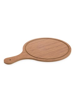 Buy Cozy Round Serving Plate Brown - Large in UAE