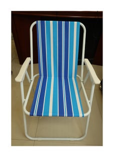 Buy 1 Piece Beach Chair Foldable Camping Chair For Outdoor Camp Beach Travel Picnic Hiking, Multicolor 47X48X67CM in UAE