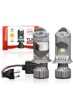 اشتري مصابيح LED الأمامية TL3 H4/9003/HB2 الجديدة من توبي مع عدسة بروجكتور صغيرة، شعاع عالي/منخفض وشعاع عالي معزز DC12V 6500K ضوء أبيض في الامارات