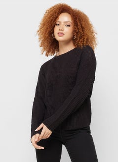 Buy Crew Neck Knitted Sweater in UAE