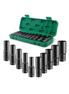 Buy 10-Piece 1/2Inch Dr Hex Impact Socket Set Deep Socket Metric Sizes 10-24mm in Saudi Arabia