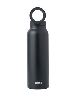 Buy Water Bottle 32Oz + Free Magnetic Booster Ring | Stainless Steel Hydration Bottle w/ Integrated MagSafe Phone Mount, 12Hrs Hot/24Hrs Cold, BPA-Free, Works w/ All Devices Android & iOS - Black in UAE