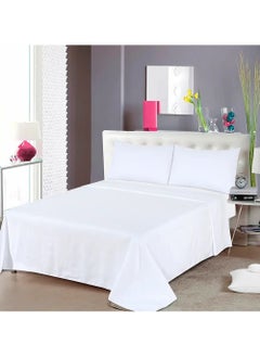 اشتري 2-Piece Single Bed Sheet Set: Classic White Elegance في الامارات