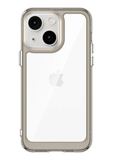 Buy iPhone 14 Case 6.1 inch Anti-Yellowing Military Hard Anti-Explosion Back Ultra Thin Transparent Case Anti-Drop Shockproof Protection Anti-Scratch Compatible with iPhone 14 Clear Grey Cover Grey in UAE