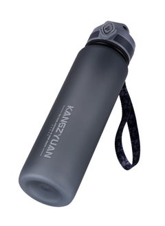 Buy Sports Water Bottle  Protein Shaker Outdoor Travel Portable Leakproof Drinkware Plastic Drink Bottle BPA Free 1000mL Grey in UAE