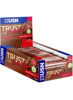 Buy Trust Cookie Bar Double Chocolate Pack of 12 x 60g in UAE