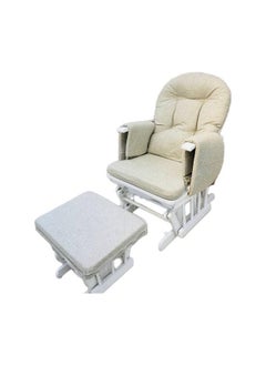 اشتري Nursing Chair Cushions With Storage Pocket, Smooth Rocking Motion, Easy To Assemble, Solid Hardwood Base في الامارات