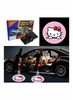 اشتري 2-Piece LED Car Door Hello Kitty Logo Projector Shadow Light Set في السعودية