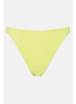 Buy Women High Leg Plain Bikini Bottom, Lime in UAE