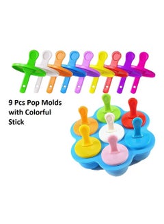 Buy 9 Mini Ice Popsicles Silicone Molds Baby Food Grade Freezer Tray Summer Popsicle Maker in UAE