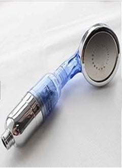 اشتري healthy 4in1 Germanium,FIR,ION Shower Head Filter Water Ionizer Removes Chlorine, Blue في مصر