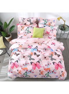Buy Single Bed in a Bag 6 Pieces - Comforter Set with Comforter and Fitted Sheet - Cotton Material for All Season Bedding Sets - 1 Comforter 1 Fitted Sheet and 4 Pillowcases in UAE