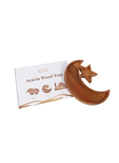 اشتري Hilalful Acacia Wood Tray Moon Star في الامارات