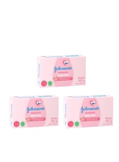 Buy Johnson s baby soap 100 gm 3 pieces in Saudi Arabia