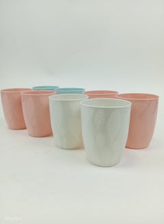 Buy A Set Of 8 Plastic Cups  For Drinking Water & juice in Saudi Arabia