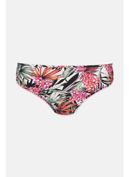 Buy Women Floral Print Bikini Bottom, White Combo in Saudi Arabia