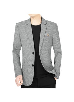 اشتري Mens Casual Blazer 2024 Spring Autumn New Dad JacketXZ1762 Gray XZ1762 Gray في السعودية