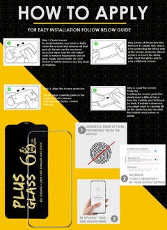 اشتري 3 Pieces Tempered Glass Screen Protector 5D Designed For Oppo A78 4G Full Glue Edge to Edge Full Screen Coverage And Bubble Free في الامارات