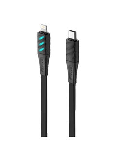 Buy HAVIT charging and data transfer cable Type-C - Lightning  HV-CB6255 -30W with LED indicator material TPE 1M black in Egypt