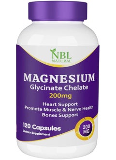 Buy Magnesium Glycinate Chelate 200mg 120 Capsules in UAE