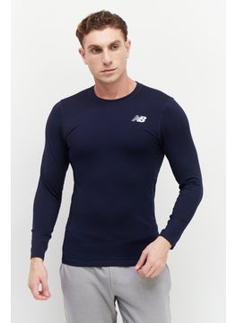 Buy Men Sportswear Fit Long Sleeves Training Sweatshirt, Navy in UAE